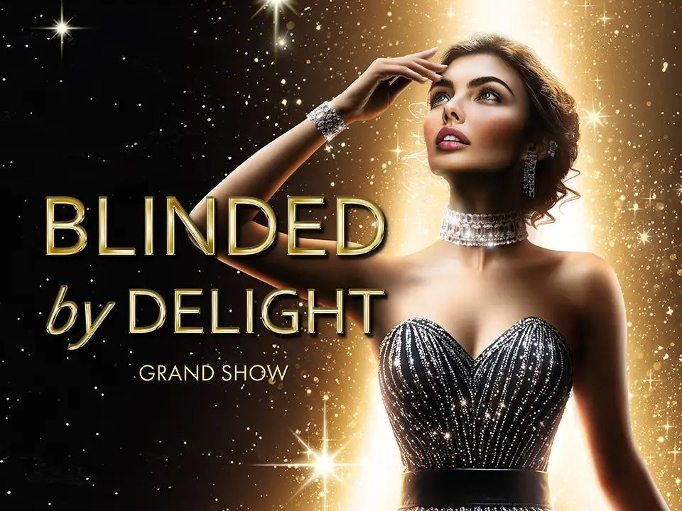 KI-Key-Visual für die Grand Show 2025 „Blinded by Delight“ des Friedrichstadt-Palast Berlin